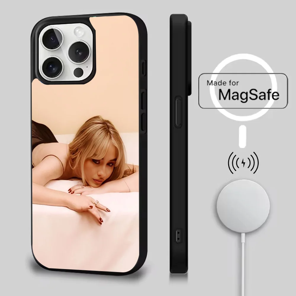 Sabrina Carpenter Short n Sweet Phone Case For iPhone 16,15,14,13,12,11,Pro,Max,Plus,Mini,SE  Magsafe Magnetic Wireless Charging