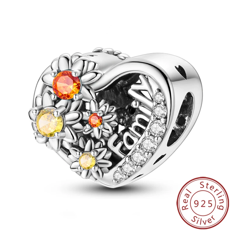 Heißer Verkauf Charm Bead Anhänger 925 Sterling Silber Glühwürmchen Liebe Herz Katzen Hunde Sonnenblumen Charm für Armband Frauen DIY Schmuck Geschenk