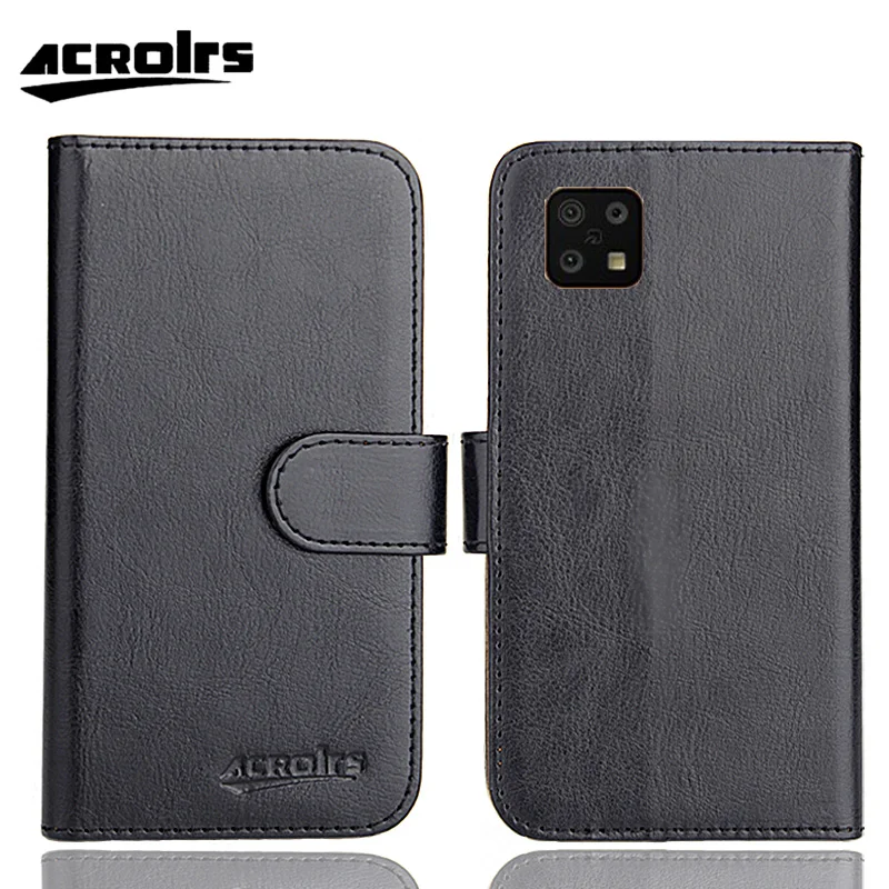 

For Sharp Aquos sense6s Case 6.1" 6 Colors Flip Ultra-thin Fashion Customize Soft Leather Exclusive Phone Crazy Horse Cover