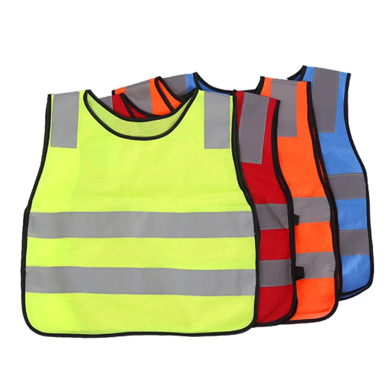 Chalecos reflectantes de seguridad para niños, chaqueta de alta visibilidad, reflectante, para tráfico en carretera