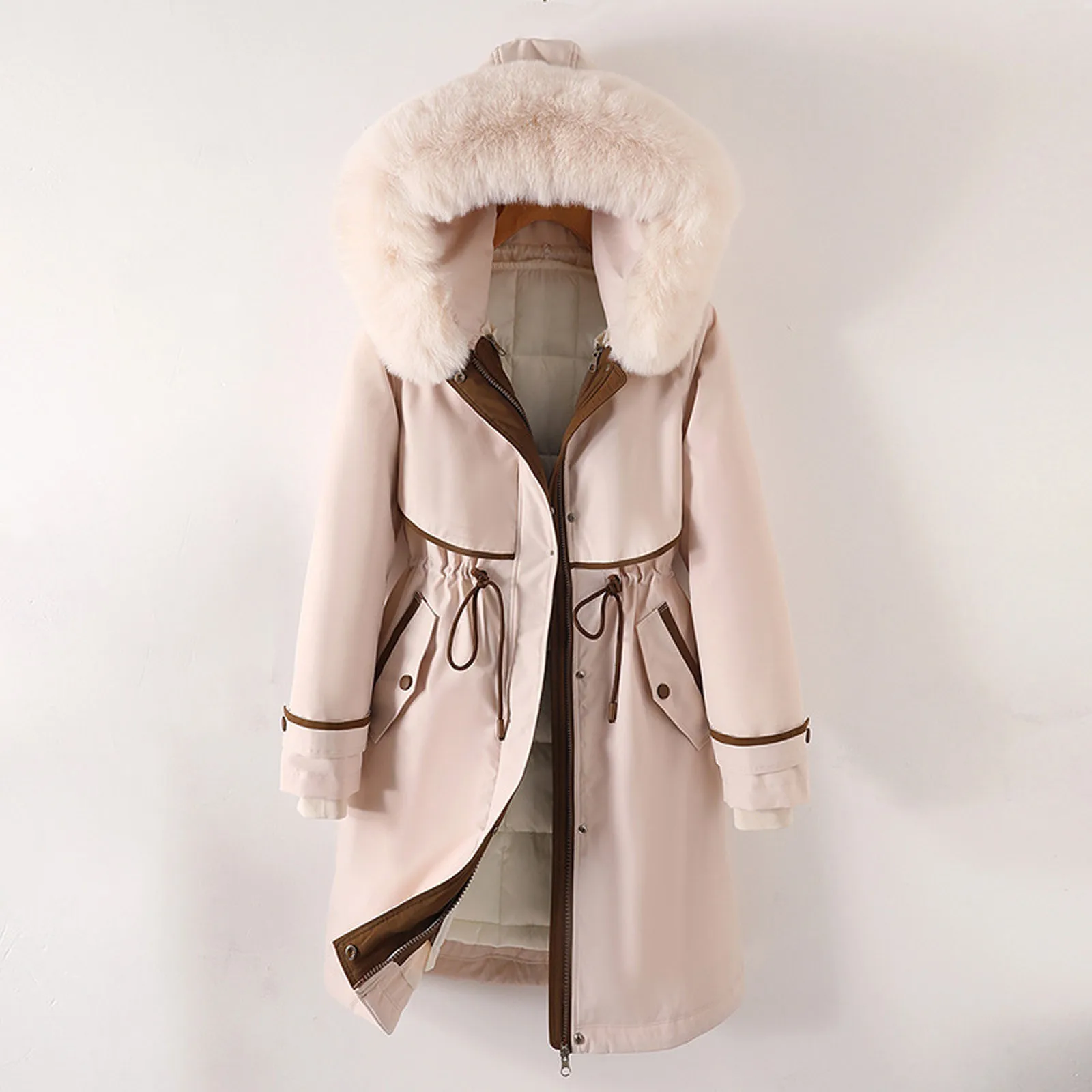 2024 Winter Autumn New Women Down Cotton Coat Jacket Female Loose Parkas Keep Warm Thick Outwear Fashion Hooded Overcoat