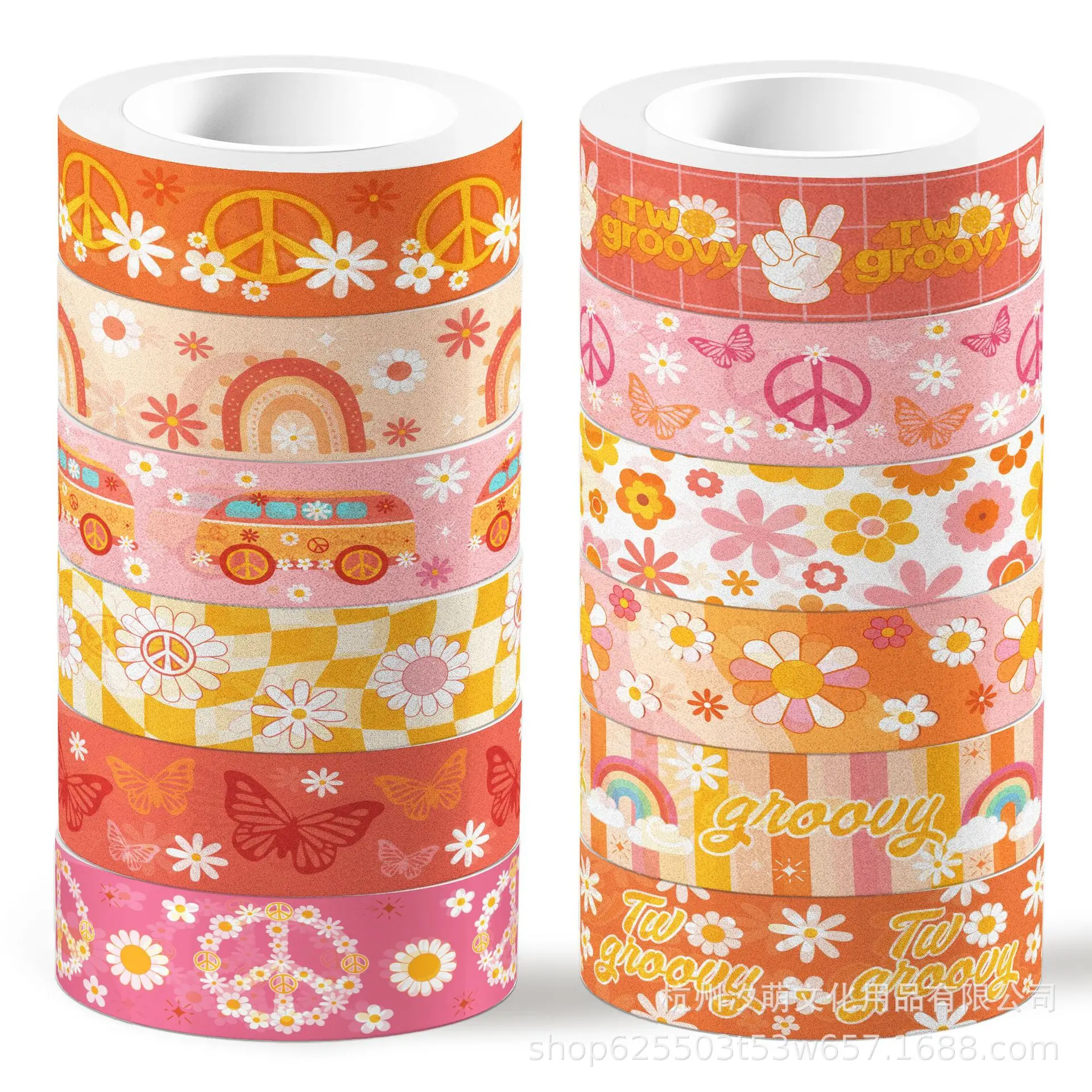 School bus transparent roll sticker and Masking tape DIY manual account material decoration Washi Tape