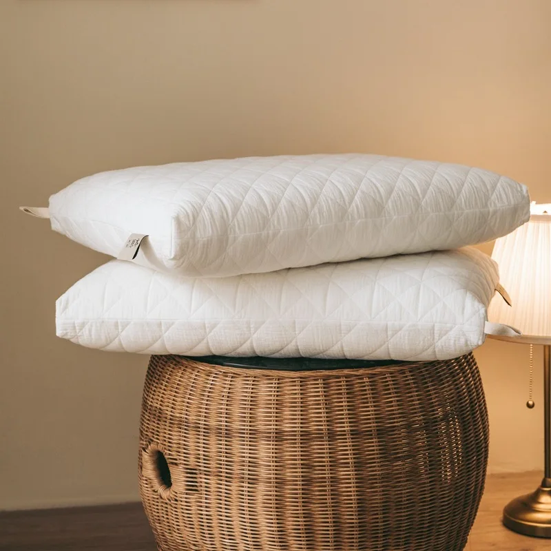 

Casual Style Memory Foam Pillow, 100% Pure Cotton A-level Single Time Slow Rebound, Neck Support Pillow, Dormitory Pillow Core