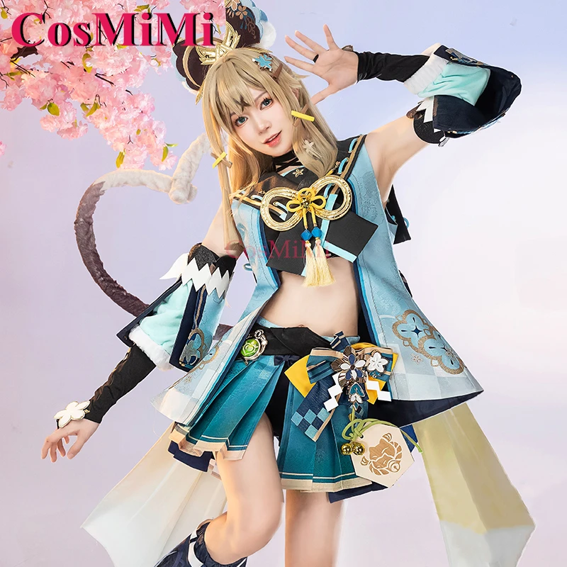 CosMiMi Kirara Cosplay Game Genshin Impact Kostum Manis Bagus Cantik Seragam Pertempuran Pesta Karnaval Pakaian Bermain Peran S-XL