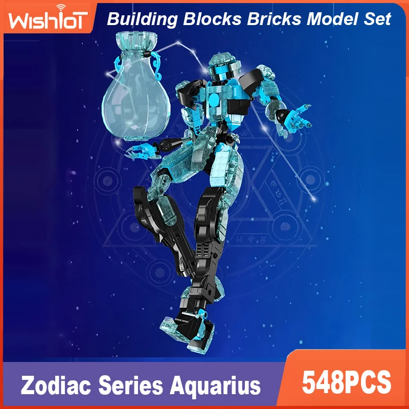 

548PCS Mould King 10077 The Zodiac Series Aquarius Building Blocks Bricks Transmutable Model Gift for Kid Compatible with Legoed