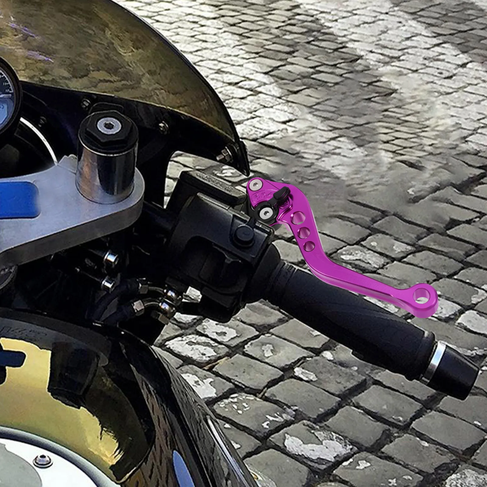 

2 Pcs Disc Brake Motorcycle Handlebar Brake Lever Purple Motorcycle Clutch Lever ATV Handlebar Parts Accessories
