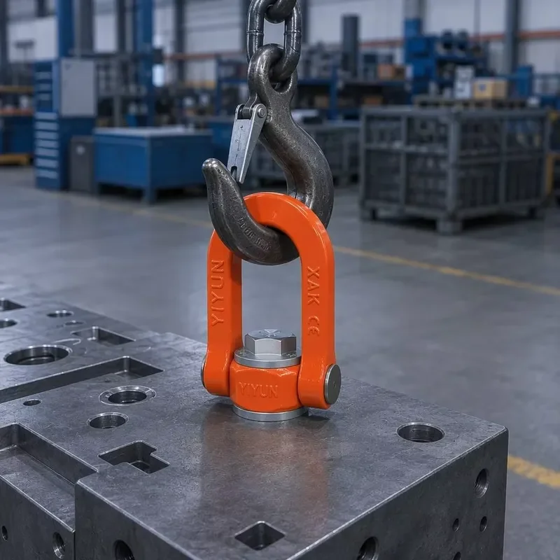 WLL Certified Forged Carbon Steel Rotary Ring 360 Degree Rotation M16 M20 M24 Heavy Duty High Strength Crane Marine Lifting