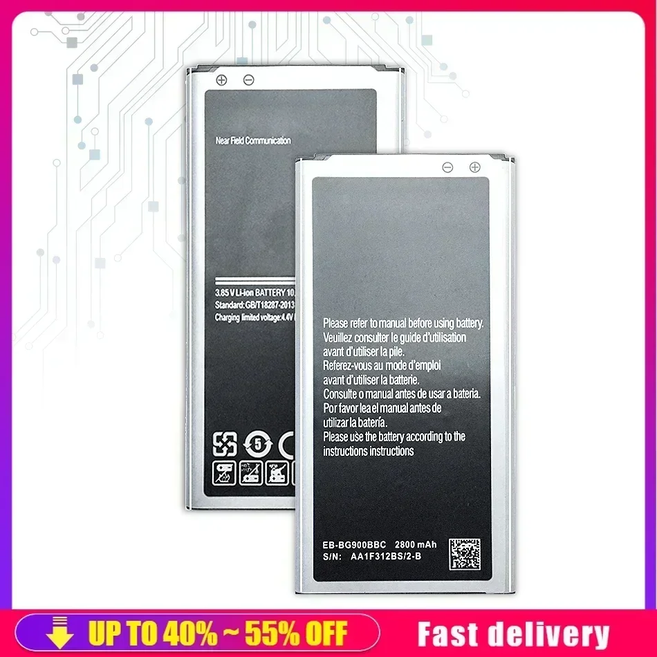 Battery For Samsung Galaxy S5 SM G900 G900S G900I G900F G900H 2800mAh EB-BG900BBE Fast Shipping