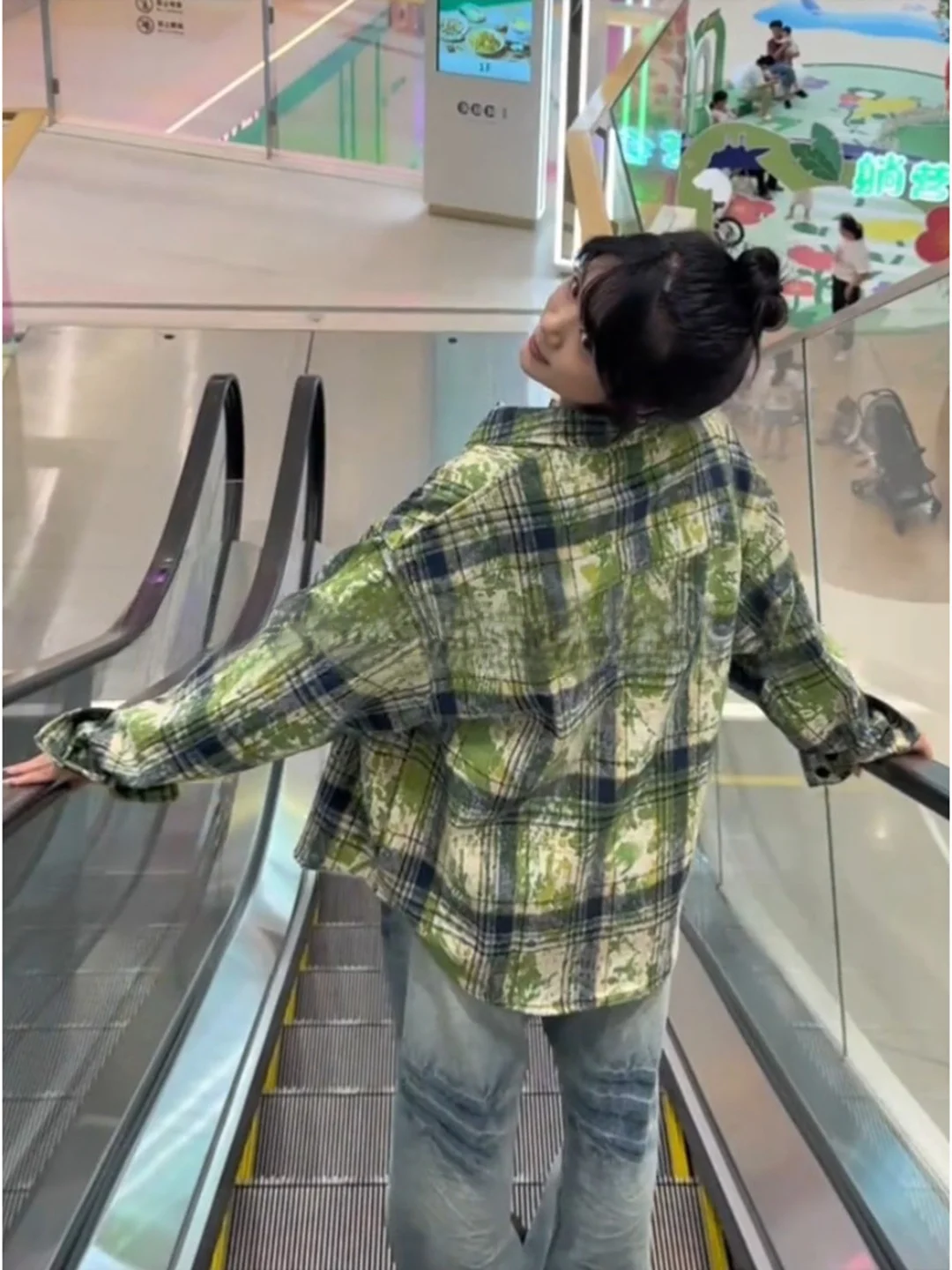 

Мужская рубашка в клетку с эффектом тай-дай, осенняя, в американском ретро-стиле, для пар, молодежная верхняя одежда Cleanfit, свободный крой, с длинными рукавами, на пуговицах