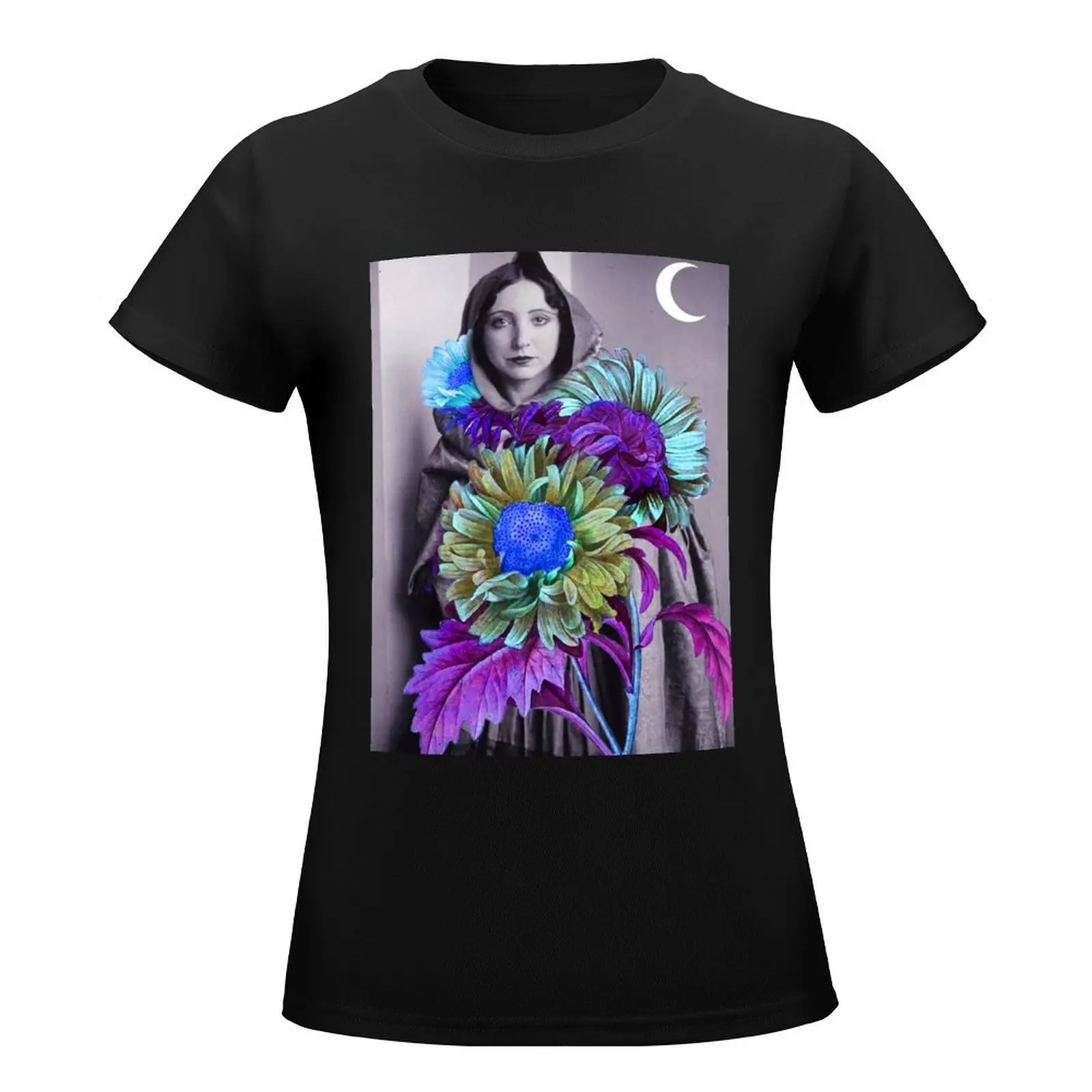 Anais Nin Psyschedelic Collage Vintage Art T-Shirt funny summer tops korean fashion t-shirts for Women cotton