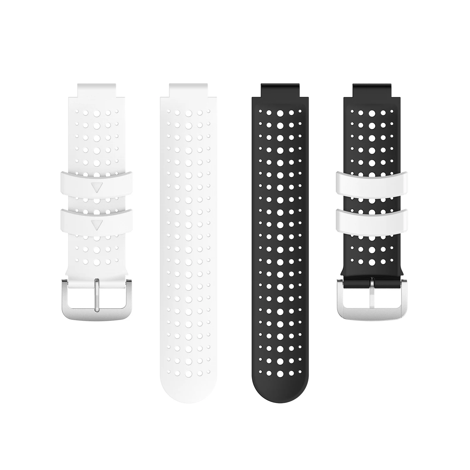 Bracelet de montre en silicone avec outil de réparation, bracelet pour GarSERVICES, Forerunner 220, 230, 235, 620, 630, 735, noir et blanc