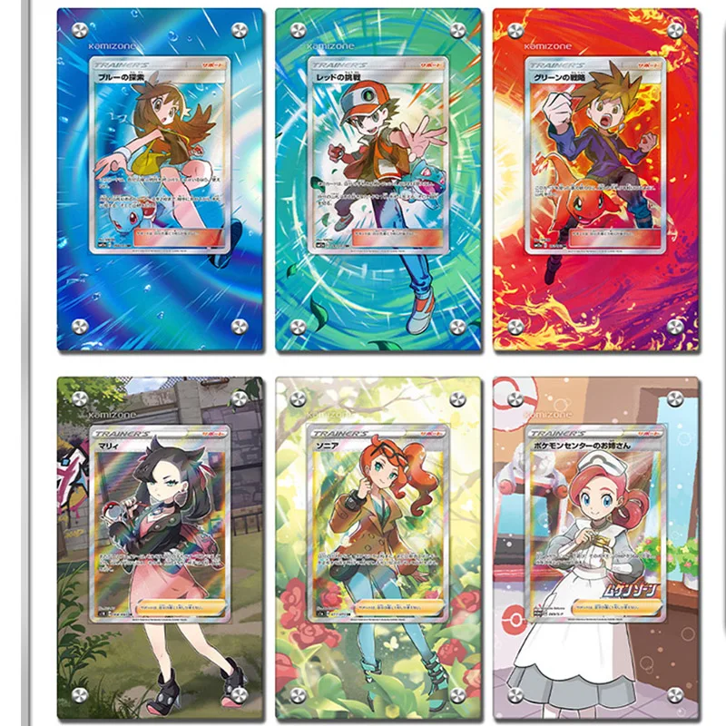 Выставочная стойка Pokemon Ptcg Pikachu Zekrom, кирпичи для карточек, аниме рамка для карточек, Детские праздничные подарки без карточек