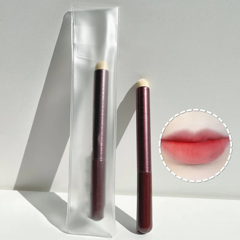 Pincel de labios, pincel de lápiz labial, manchas, pincel corrector de cabeza redonda, pincel de maquillaje de labios