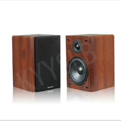 KYYSLB 5 Inch Bookshelf Speaker 15-35W Amplifier Passive 3D Wooden Home Audio Sound Center Surround 2.0 Passive Speaker