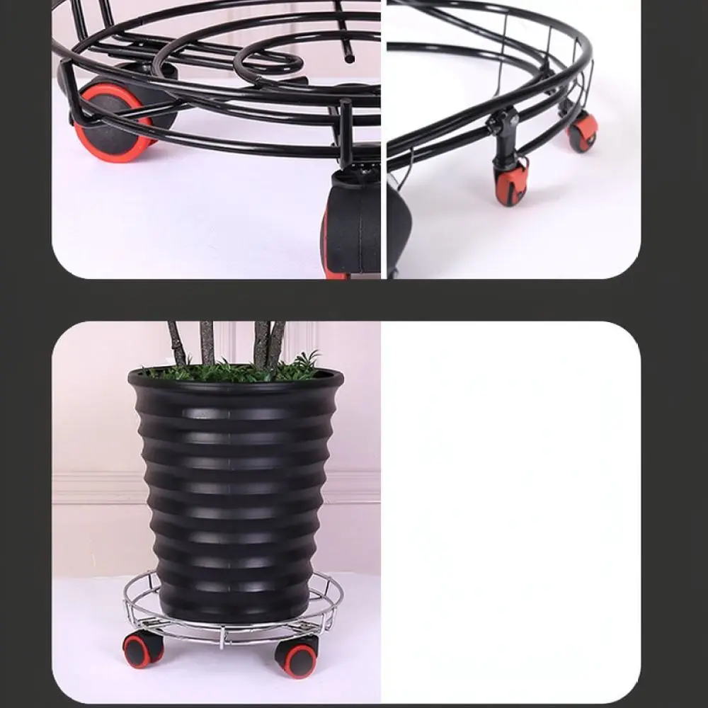 Mobile Metal Storage Shelf With Casters Organizer Rack For Home Kitchen Bedroom Balcony Flower Pot Display Cart
