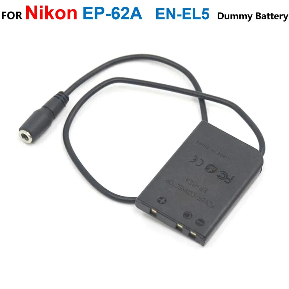 EP-62A EN-EL5 ENEL5 Dummy Battery Fit Power Charger For Nikon Coolpix 4200 5200 5900 7900 P3 P4 P80 P90 P100 P5000 S10 S6100