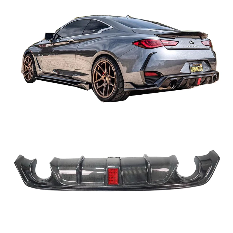 

High Quality Honeycomb Carbon Fiber Rear Diffuser for Infiniti Q60