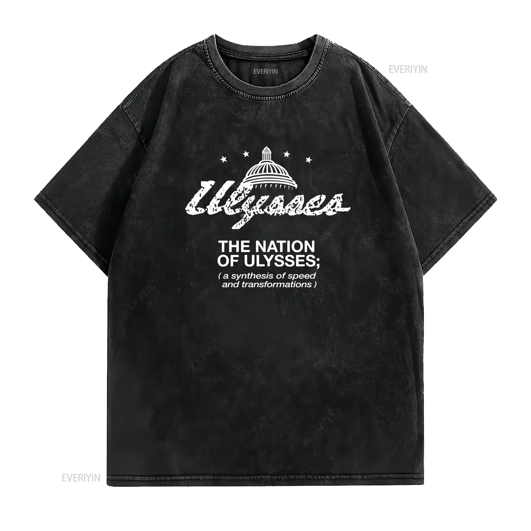 The Nation of Ulysses Capitol T Shirt Hardcore Post Punk Hoover Fugazi Make Up Lungfish vintage Washed Unisex Comfortable