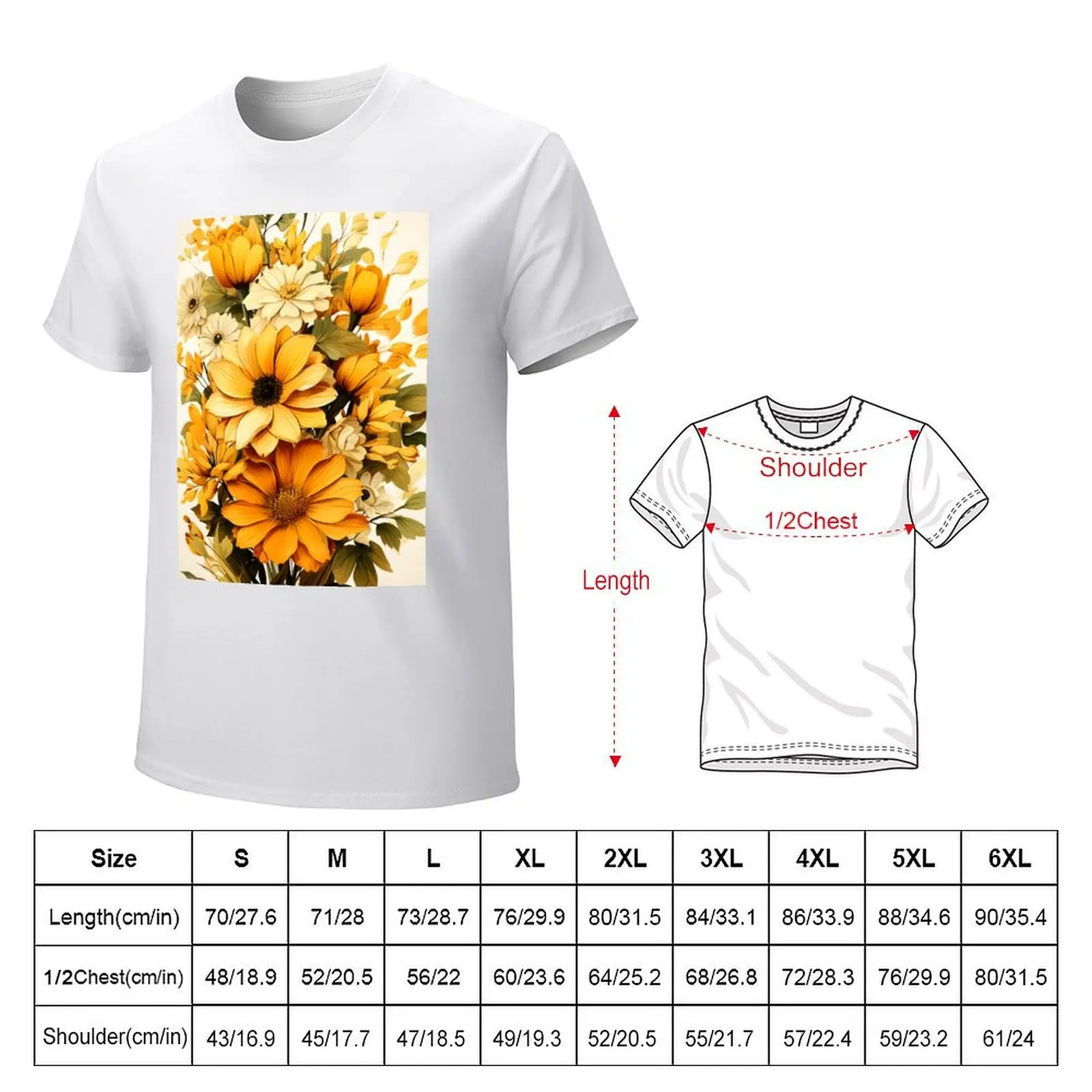 Rustic Garden Charm: Vintage-Inspired Floral Elegance T-shirt new edition cute clothes anime blacks Men's clothing