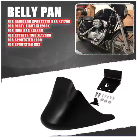Belly Pan Spoiler Air Dam Chin Fairing Lower Cover Cowl Engine Cover Fairing Exhuast Guard For Harley Sportster XL 1200 Iron 883