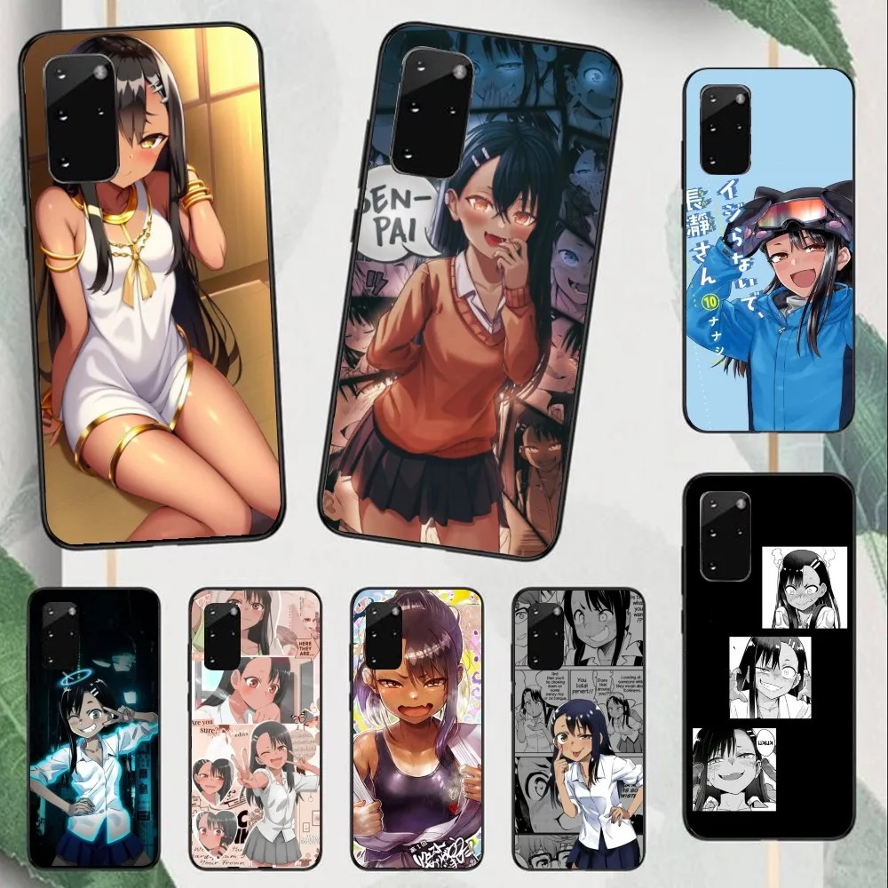 Anime Hayase Nagatoro Cell Phone Case for Samsung Note 9 10 20 Plus Pro Ultra J6 J5 J7 J8 Black Soft Phone Cover Funda