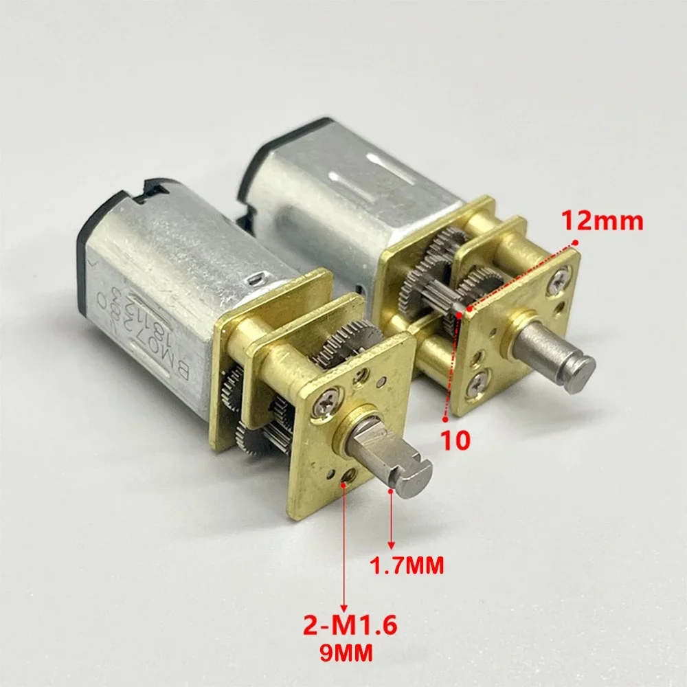 Micro N20 Gear Motor DC 3V 5V 6V 21RPM-48RPM Slow Speed Miniature Precision Full Metal Gear Reducer Box for Robot Car Toy