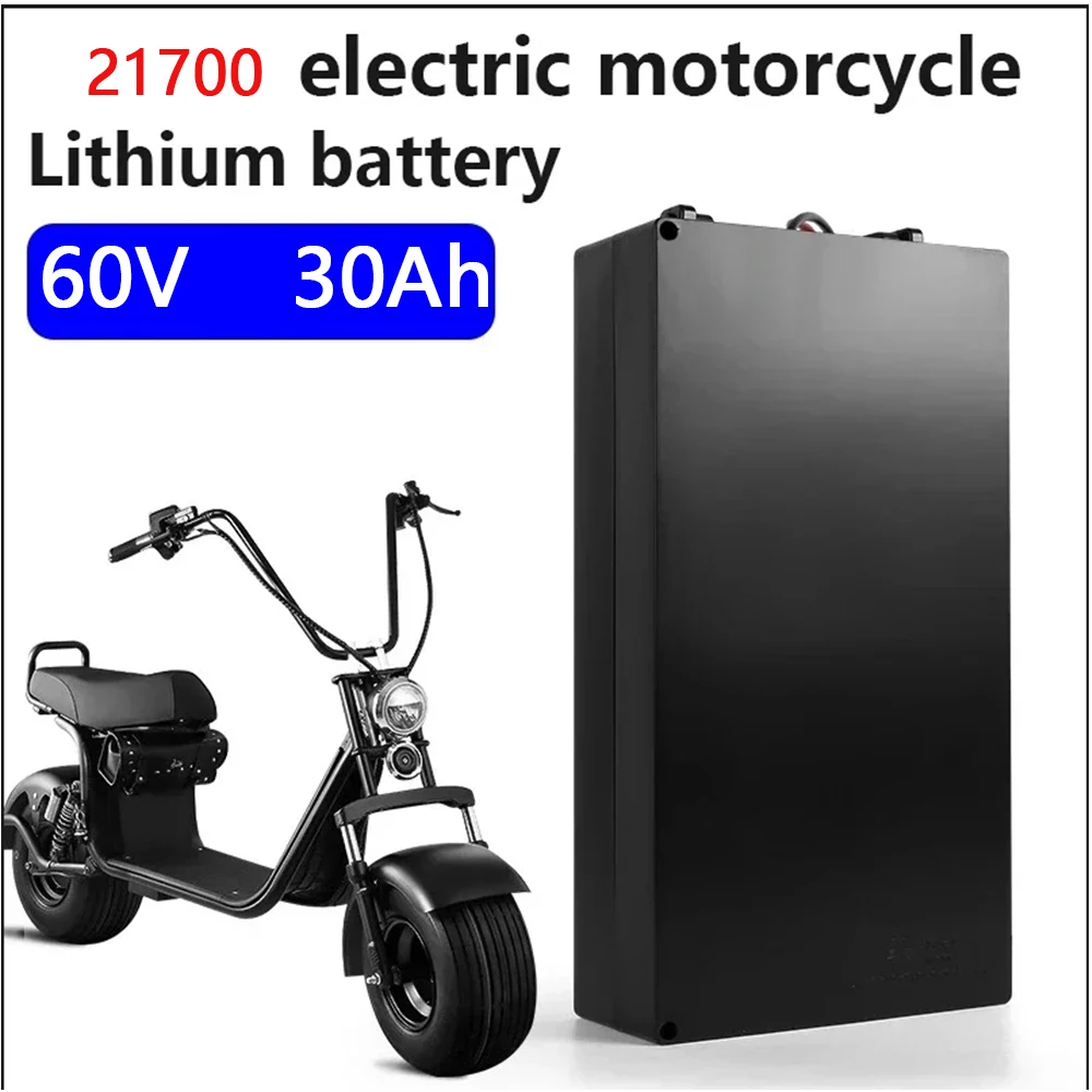 16S6P 60V 30Ah 2000w For Electric Car Foldable Electric Scooter Bicycle 21700 Lithium Battery Pack Waterproof With 3A Charger