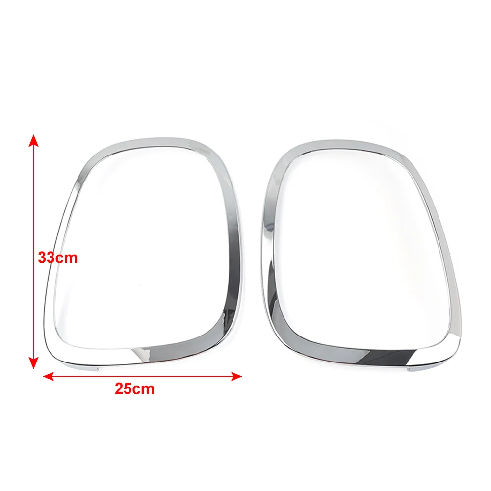 Bright Silver Car Rear Taillight Ring Bezel Trim Cover Decorative For BMW Mini Cooper F55 F56 F57