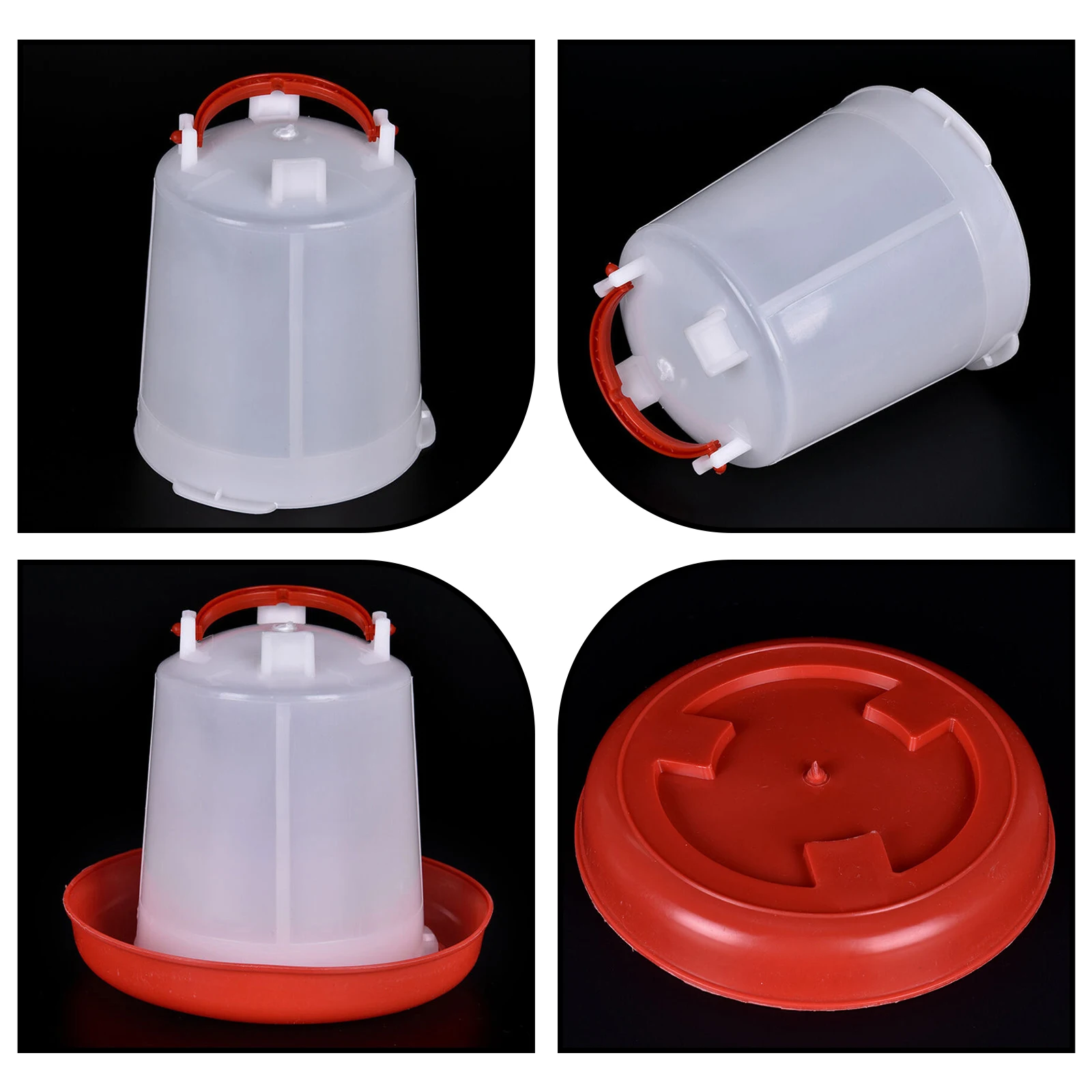 Poultry Water Dispenser Bucket,Chicken Farming Machine Bucket,Quail Drinking Water Bucket, Farm Chicken Coop Water Supply （1L）