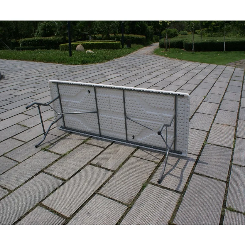 Plastic folding table, lengthened conference table, high-strength panel, corrosion-resistant and easy-to-clean table, simple and