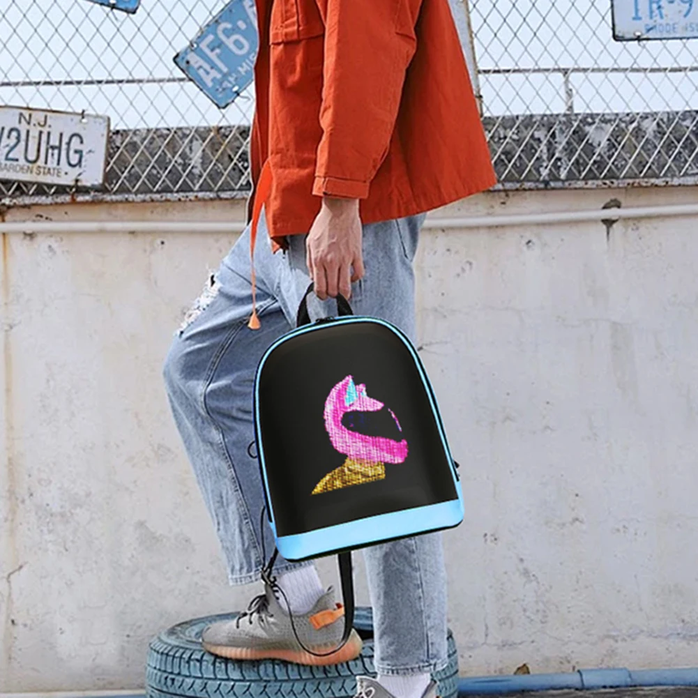 LED Advertising Backpack APP Control Advertising Business Bag Waterproof Portable Backpack for Men Women