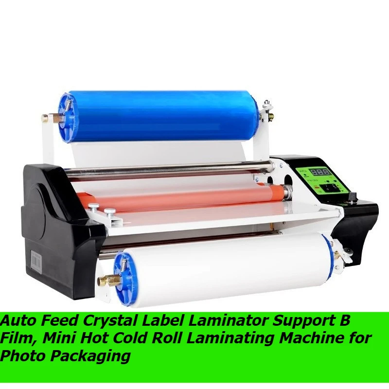 Mini Fully Automatic Hot Cold Laminating Equipment, Auto Paper Feeding B Film Laminator for Crystal Sticker & Photo