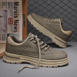 Summer men's 2026 new low cut trendy versatile height increasing shoes casual and fashionable anti slip single shoes Ankle boots