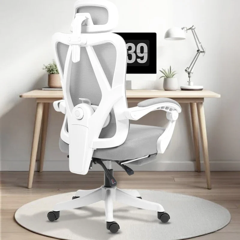 High Back Office Chair Ergonomic Adjustable Lumbar Support Mesh Swivel Recliner Headrest Armrest Home Office Gaming Muebles