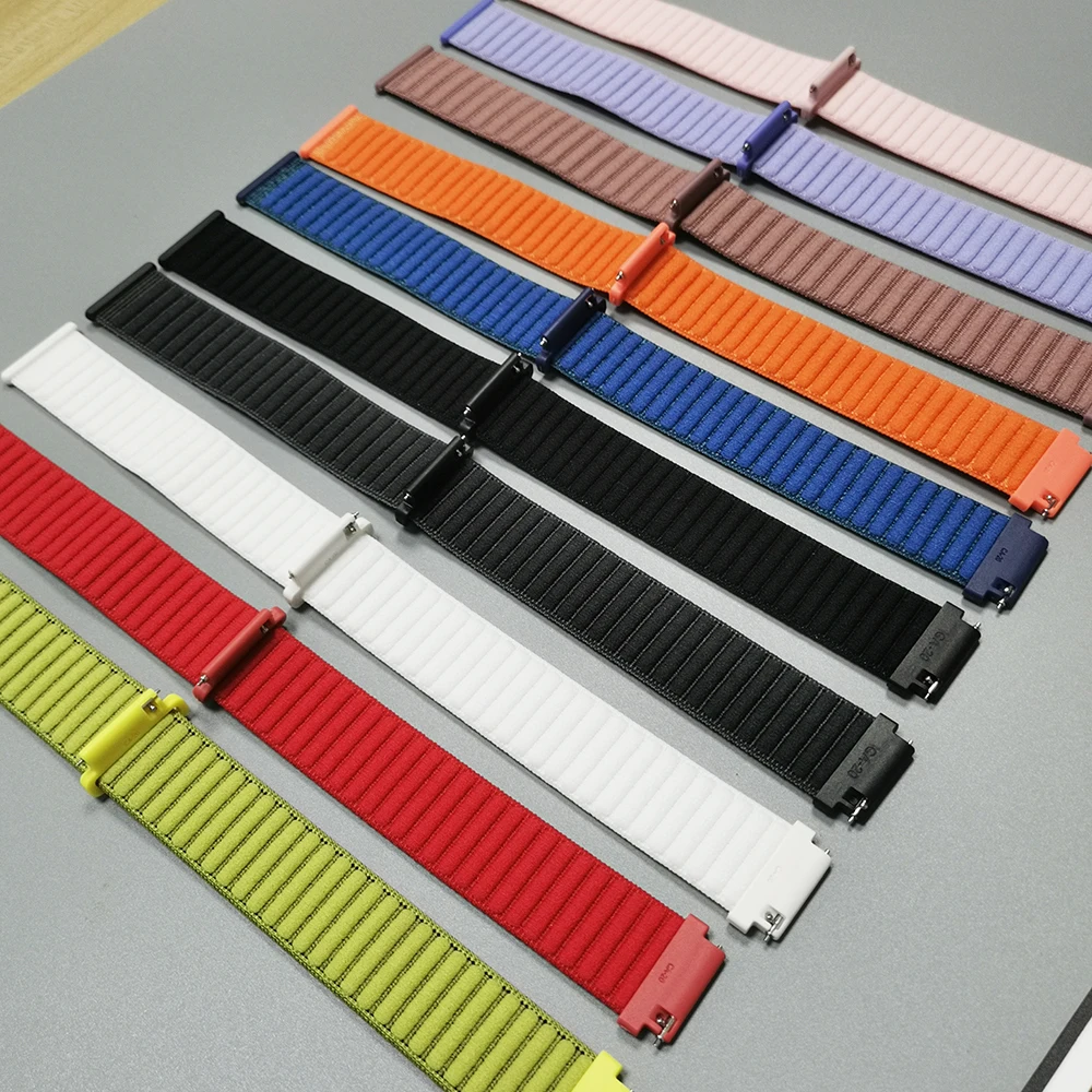 ل Garmin Venu 3 النايلون حلقة حزام Forerunner 265 255 570 165 245 الموسيقى Vivoactive 5 6 مضفر الفرقة Venu Sq 2 سوار 20 مللي متر 22 مللي متر