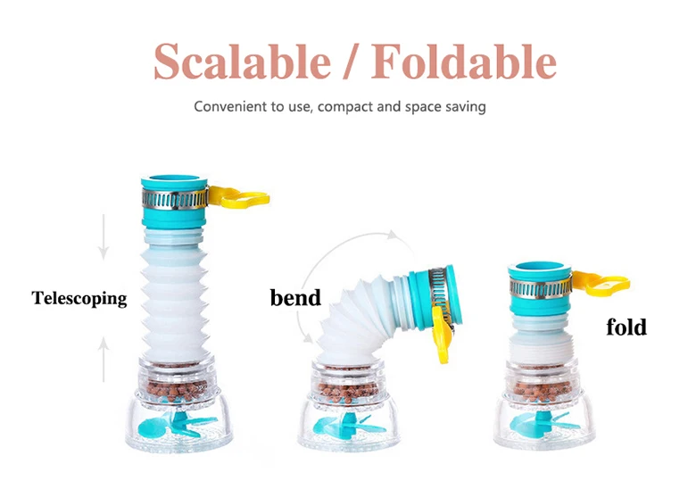 Universal 360-Grad-Drehung Wasserhahn Bubbler Schwenkbar Wasser Sparen Economizer Kopf Dusche Küche Wasserhahn Düse Adapter Waschbecken Zubehör – Detail 1