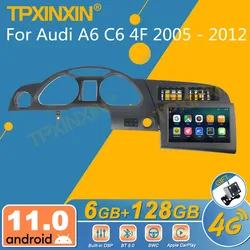 Dla Audi A6 C6 4F 2005 - 2012 Radio samochodowe z androidem 2Din odbiornik Stereo Radio samochodowe odtwarzacz multimedialny nawigacja GPS jednostka główna ekran