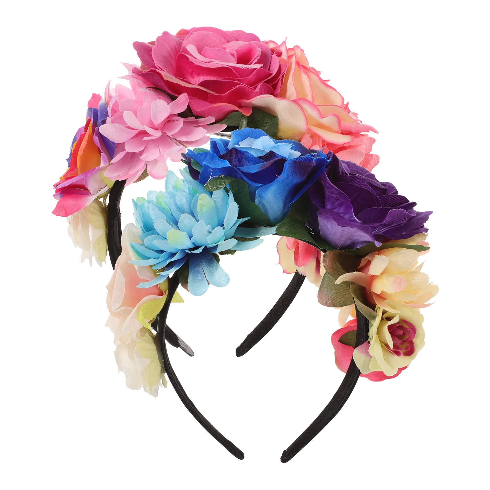 

2pcs Flower Headband Cosplay Headdress Christmas Halloween Party Costume Headband Party Wedding Headpiece