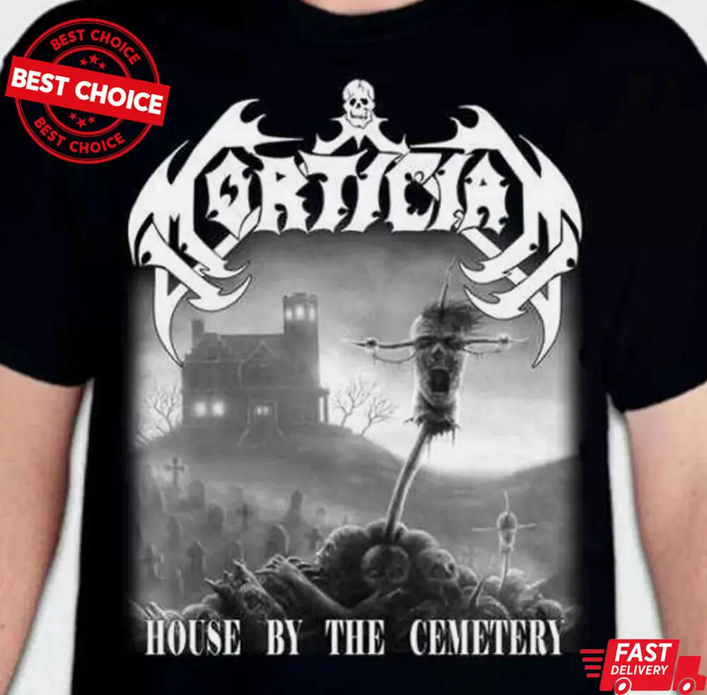 

Mortician House by the Cemetery Album Cotton Black S-5XL