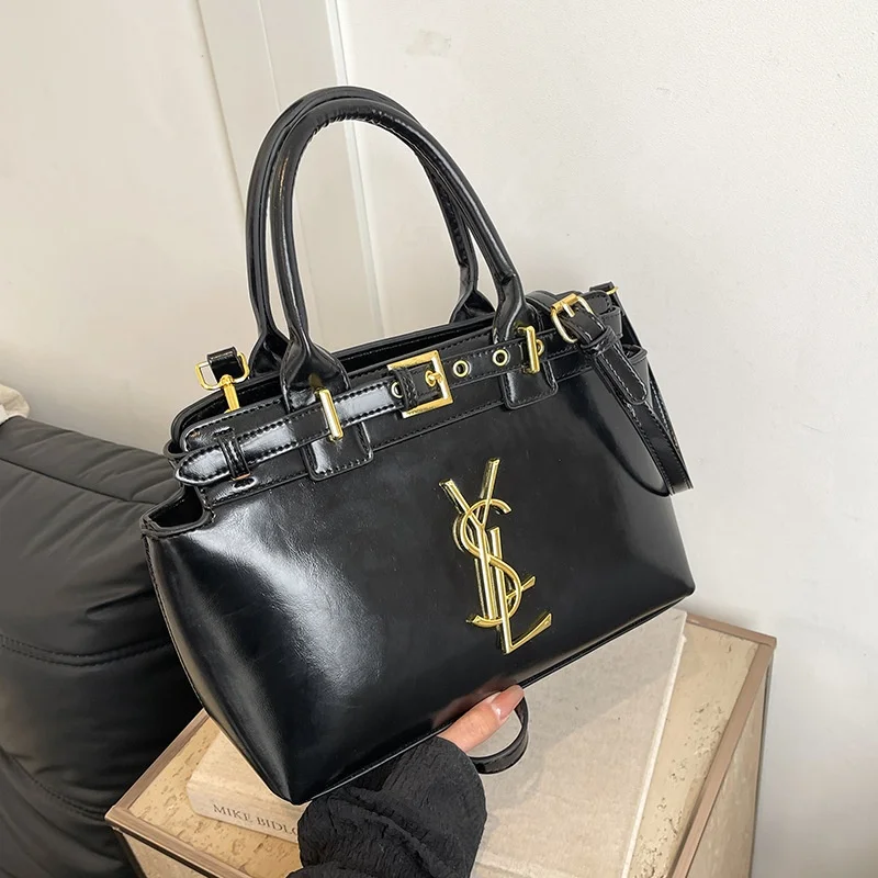 

Женские сумки большого размера с верхней ручкой, однотонные ретро-сумки для покупок большой вместимости, зимние сумки 2025 года, последние модные роскошные дизайнерские сумки