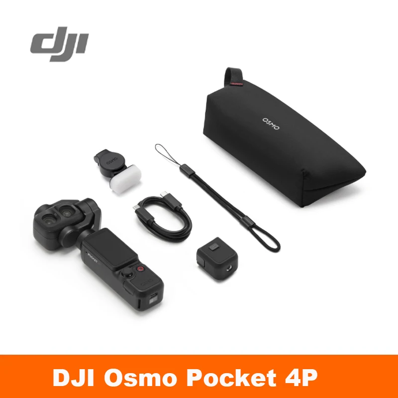 DJI Osmo Pocket 4P Dual-Camera Gimbal, 1-inch CMOS 17-Stop Dynamisch Bereik, 4K/240fps Slow-Mo, 103GB Opslag, Vlogging Camera Osmo Pocket 4P