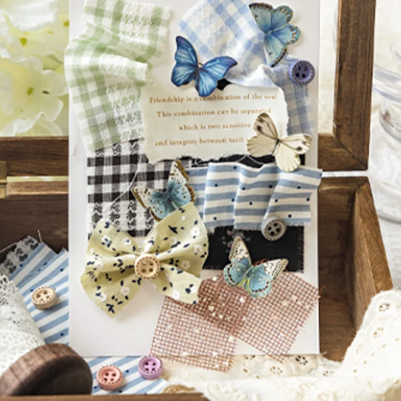 Mr Paper 36pcs Mixed Material Paper for Cloth Between Romance Journal Scrapbooking Supplies Material Labels paper