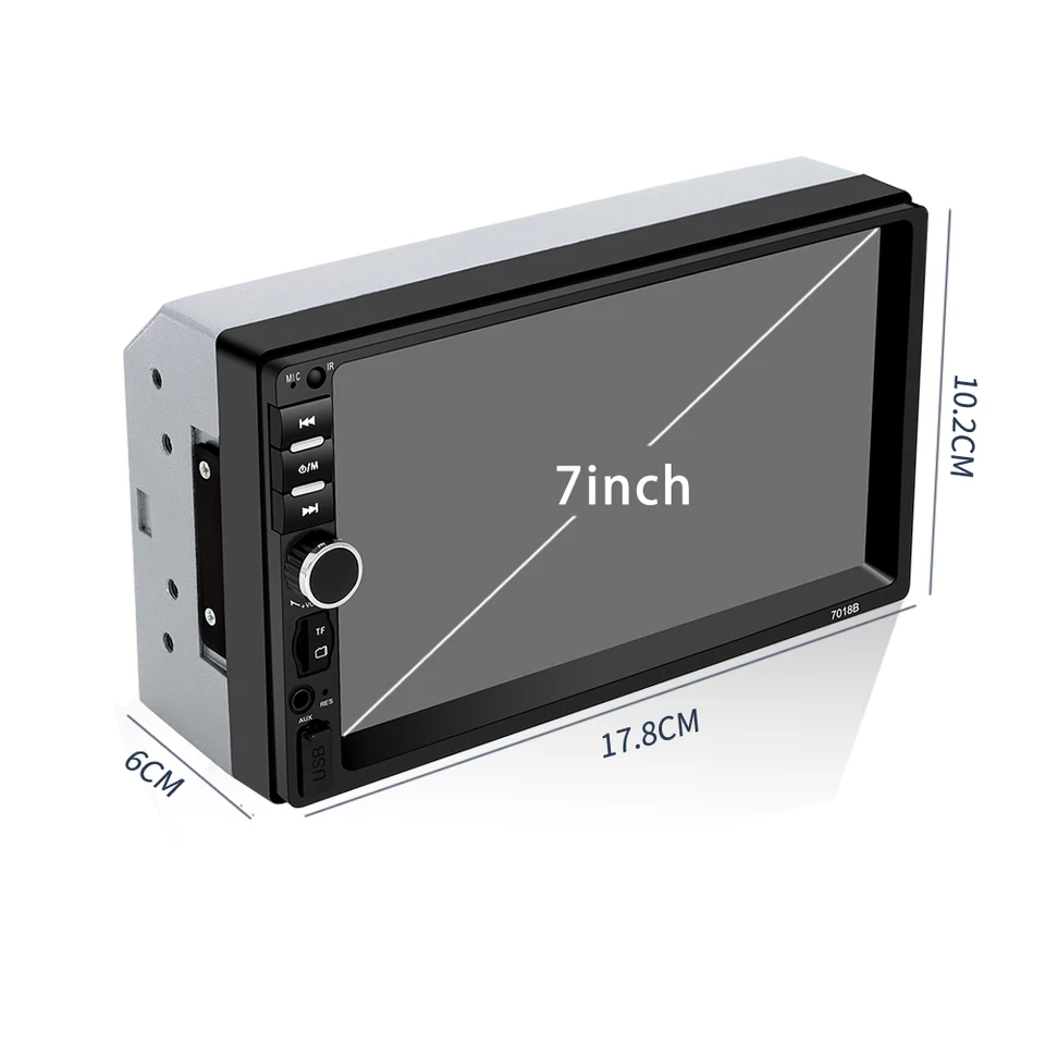 Mascherina autoradio 2 DIN per schermo grande da 7 pollici, kit di installazione audio con supporto in plastica ABS per cruscotto Mascherina autoradio 2 DIN per schermo grande da 7 pollici, kit di installazione audio con supporto in plastica ABS per cruscotto