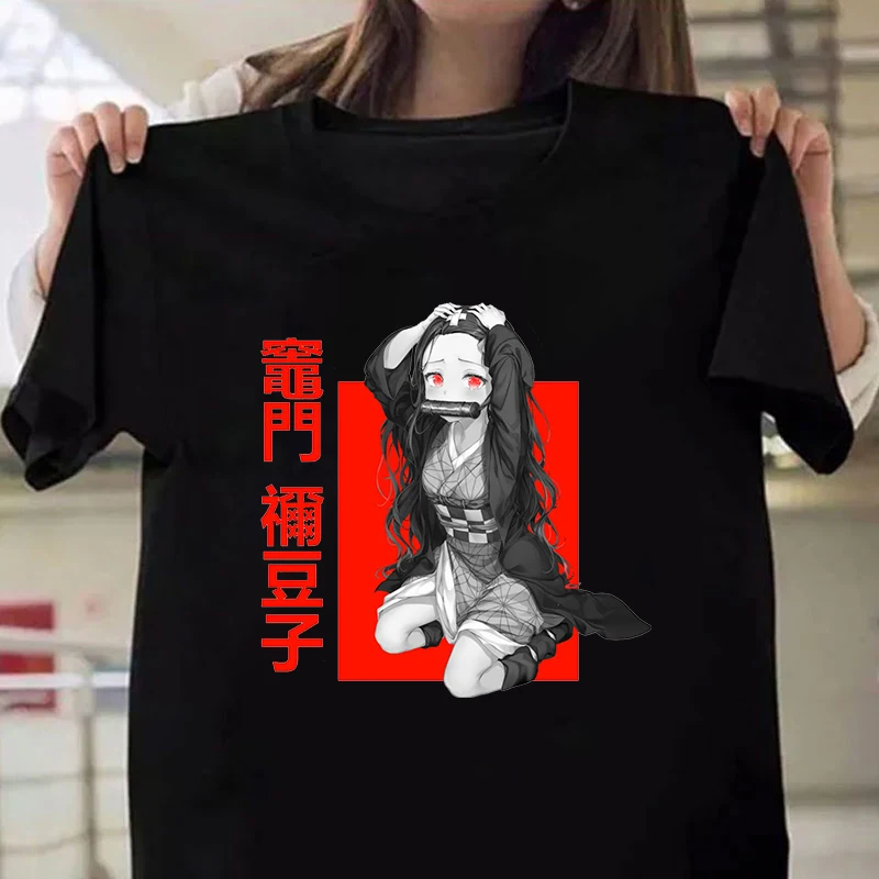 New Anime Kamado Nezuko Printed T Shirt Women Men Fashion Hip Hop Harajuku Casual Short Sleeve Tops Tees