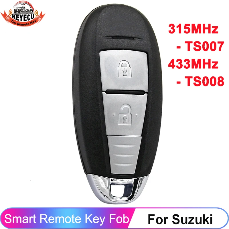 

KEYECU OEM TS007/TS008 315MHz 433MHz ID47 Chip For Suzuki Swift SX4 Vitara S-Cross 2010-2015 2 Button Fob Car Key Smart Remote