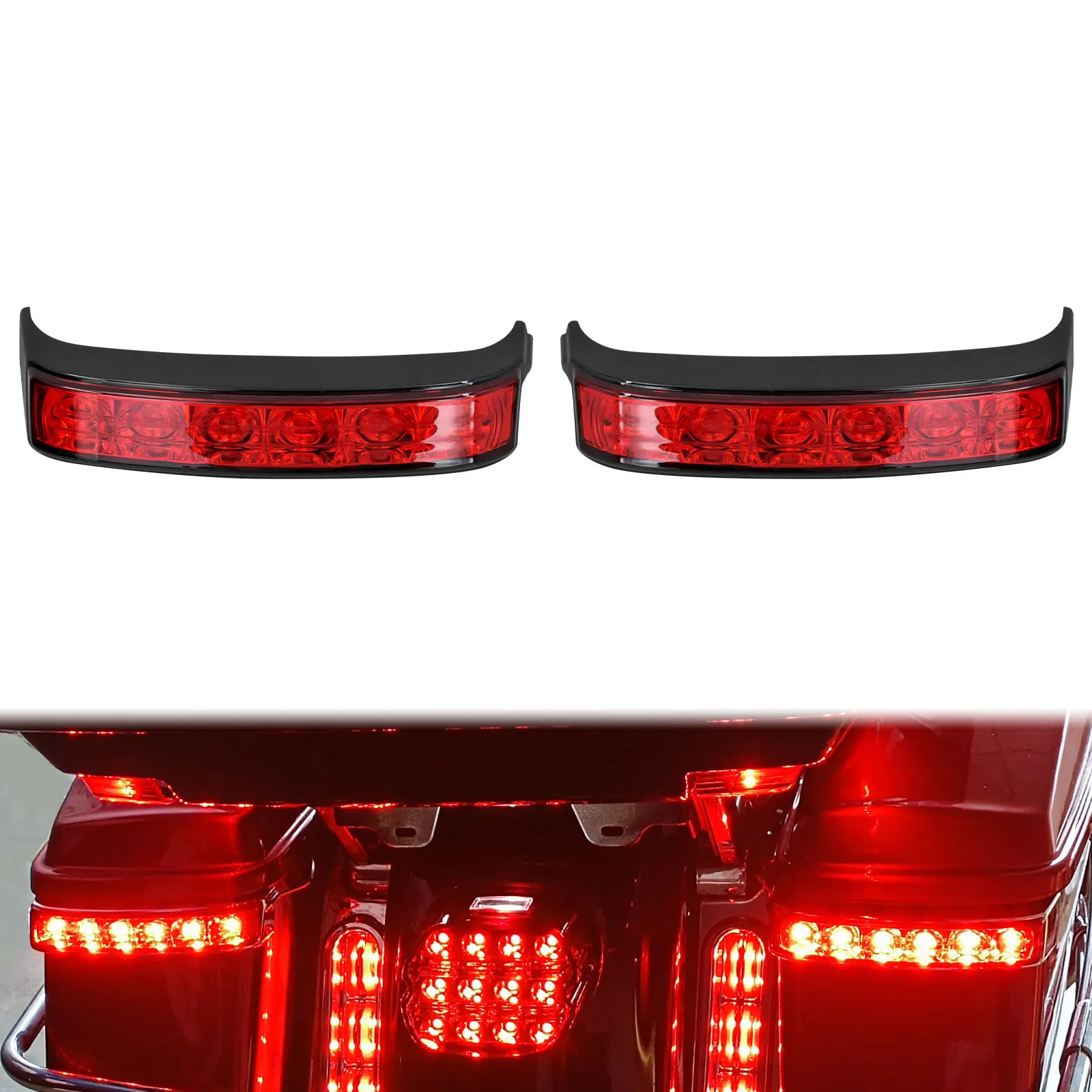 Motorcycle Saddlebag Light LED Turn Lamp Run Brake Lamp For Harley Touring Street Road Glide Road King Ultra Limited CVO 14-2023