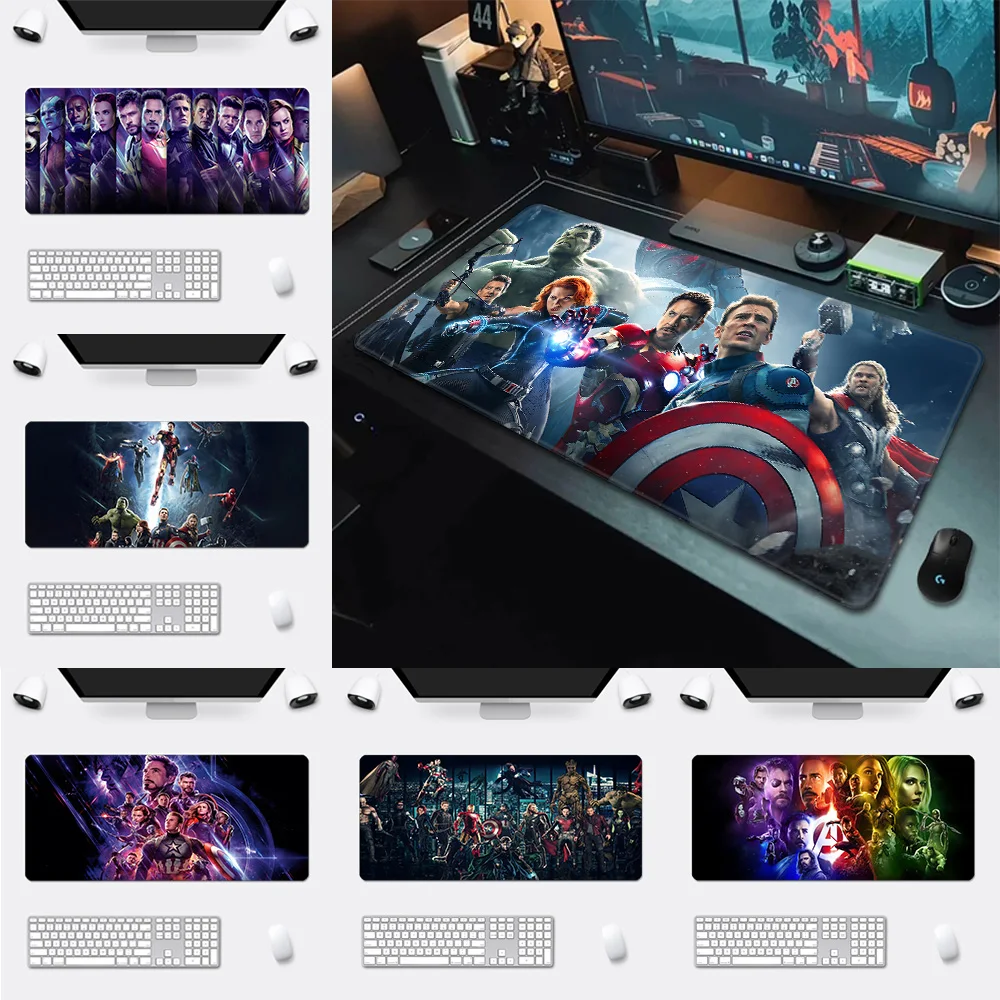 

Marvel Avengers Super Heroes Mousepad Printing Computer Gamers Locking Edge Non-slip Mouse Pad XXL90x40cm Keyboard PC Desk Pad