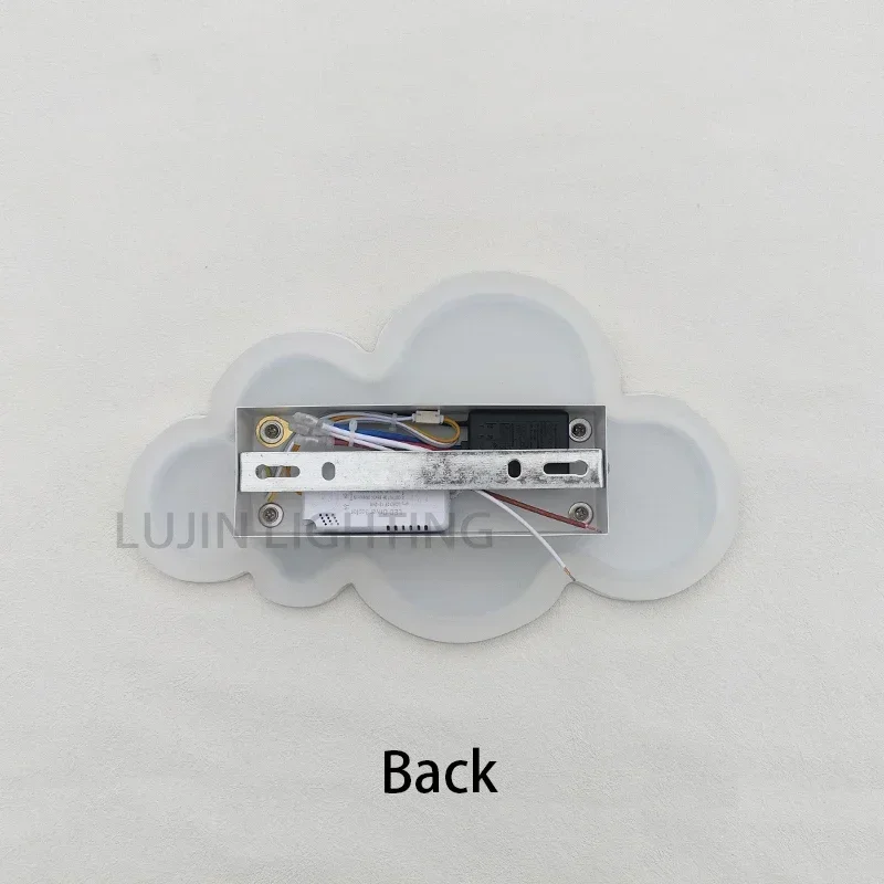 LED Cloud Touch On/Off Switch Wall Lamp Modern Living Room Girl Children's Bedroom Kids Minimalist Decoration White Dimming 220V