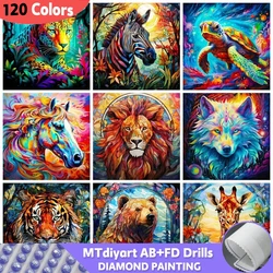 120 Colors Wolf Lion AB Fairy Dust Diamond Painting Decor Home Embroidery Mosaic Animal Full Square Round Fantasy Handmade Gift