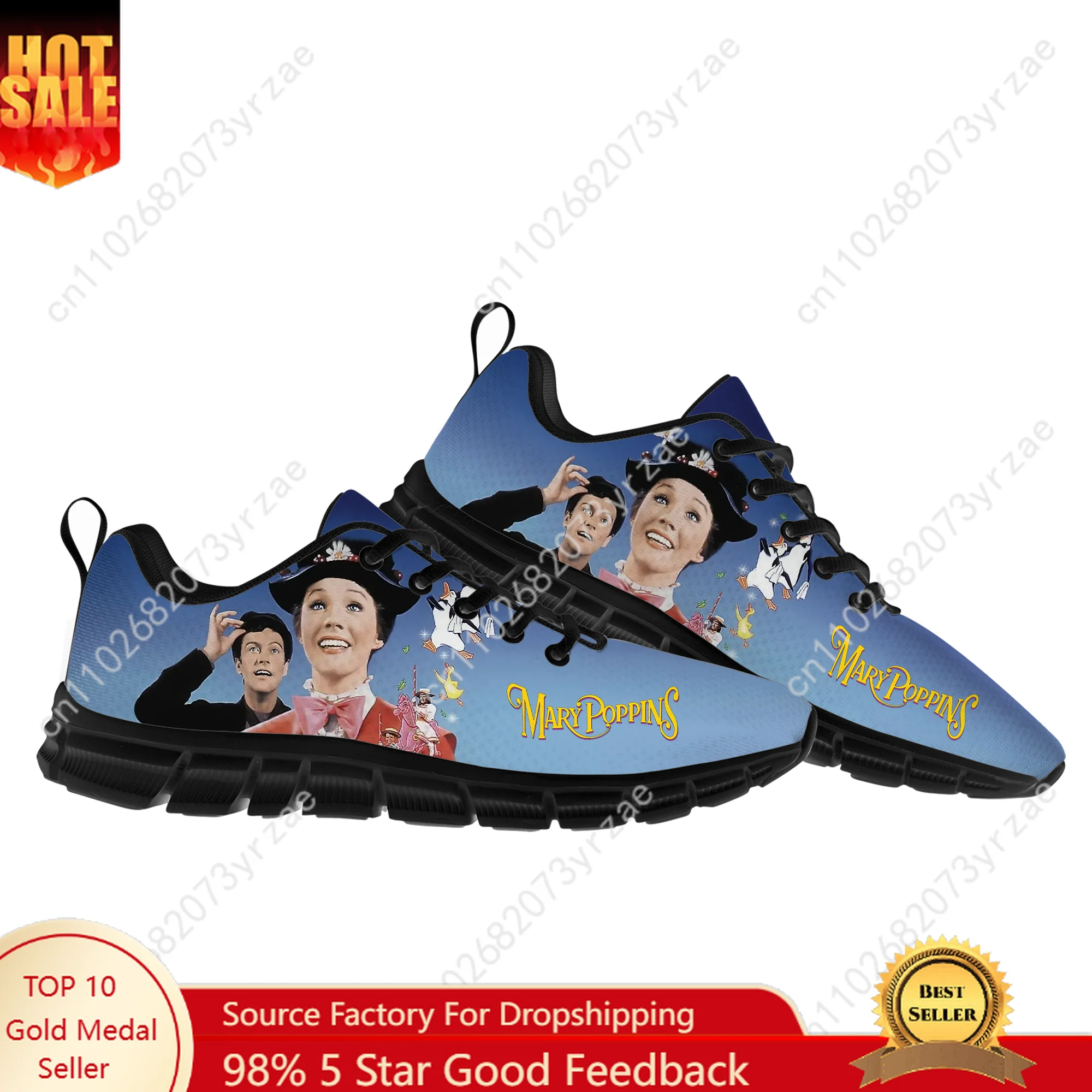 

Mary Poppins Lace Mesh Shoes Flat Sneaker Men Women Sports Shoe High Quality Personalized Fashion Sneakers Custom Made Footwe